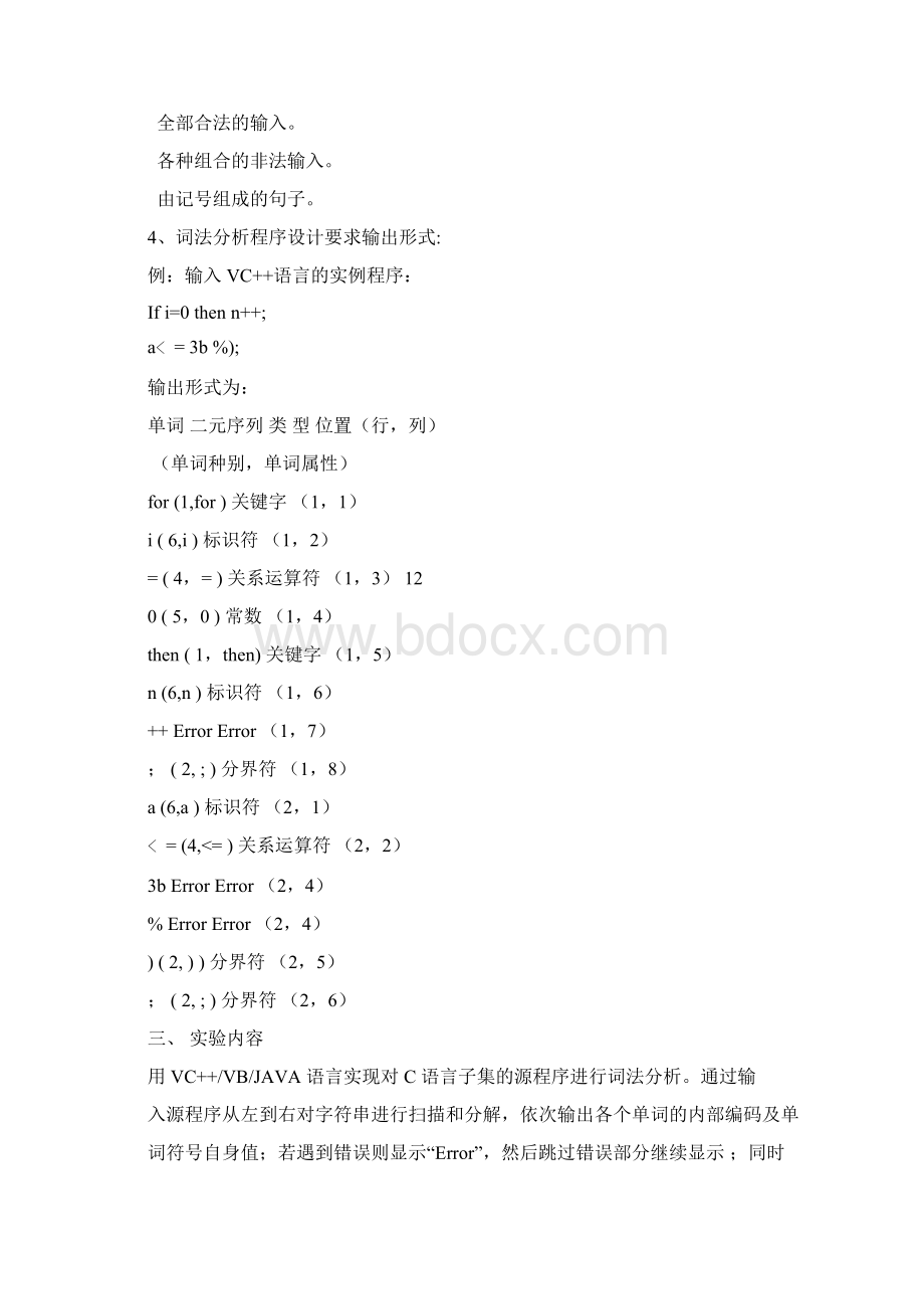 合肥工业大学编译原理实验报告完整代码版.docx_第2页