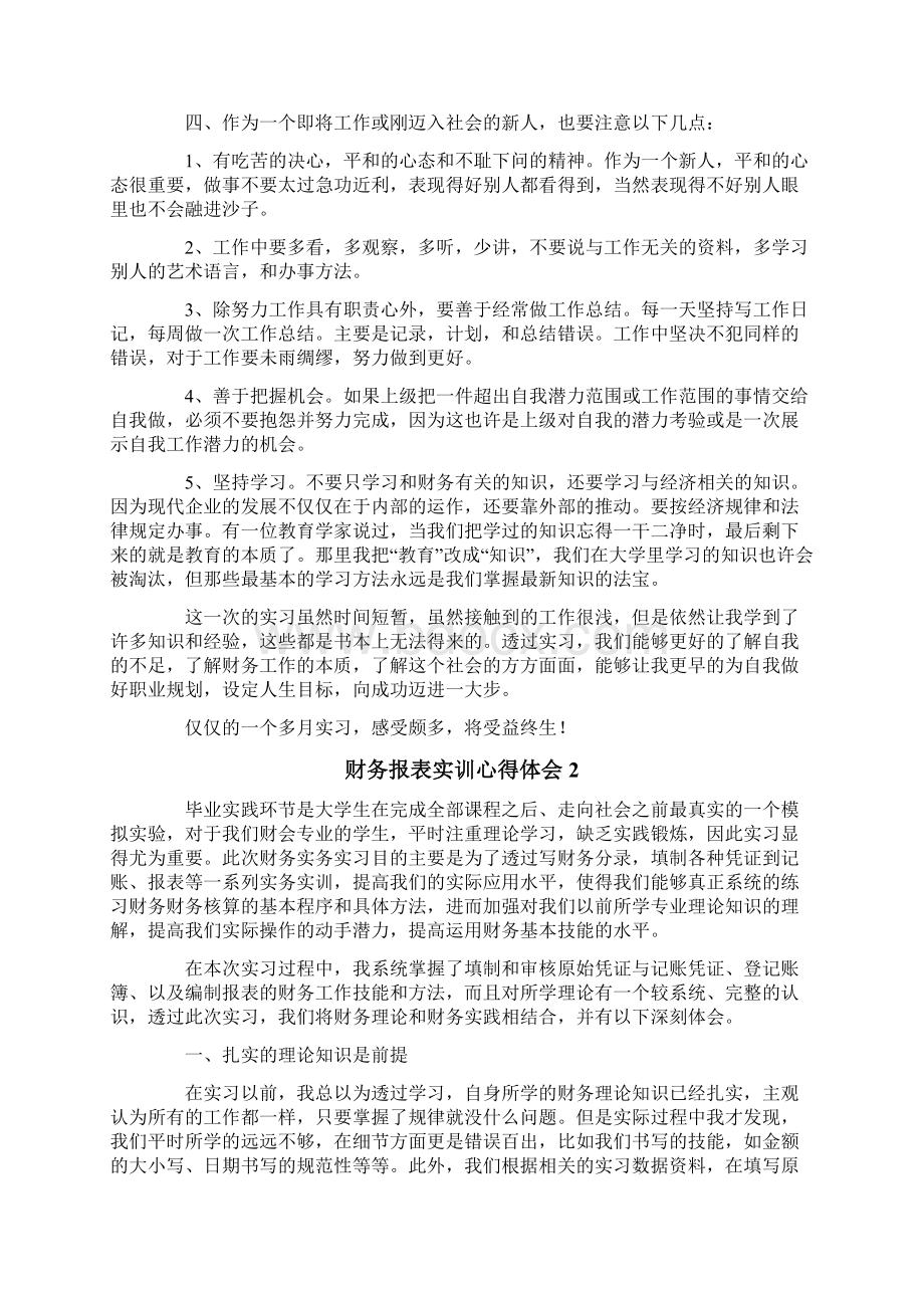 财务报表实训心得体会.docx_第2页