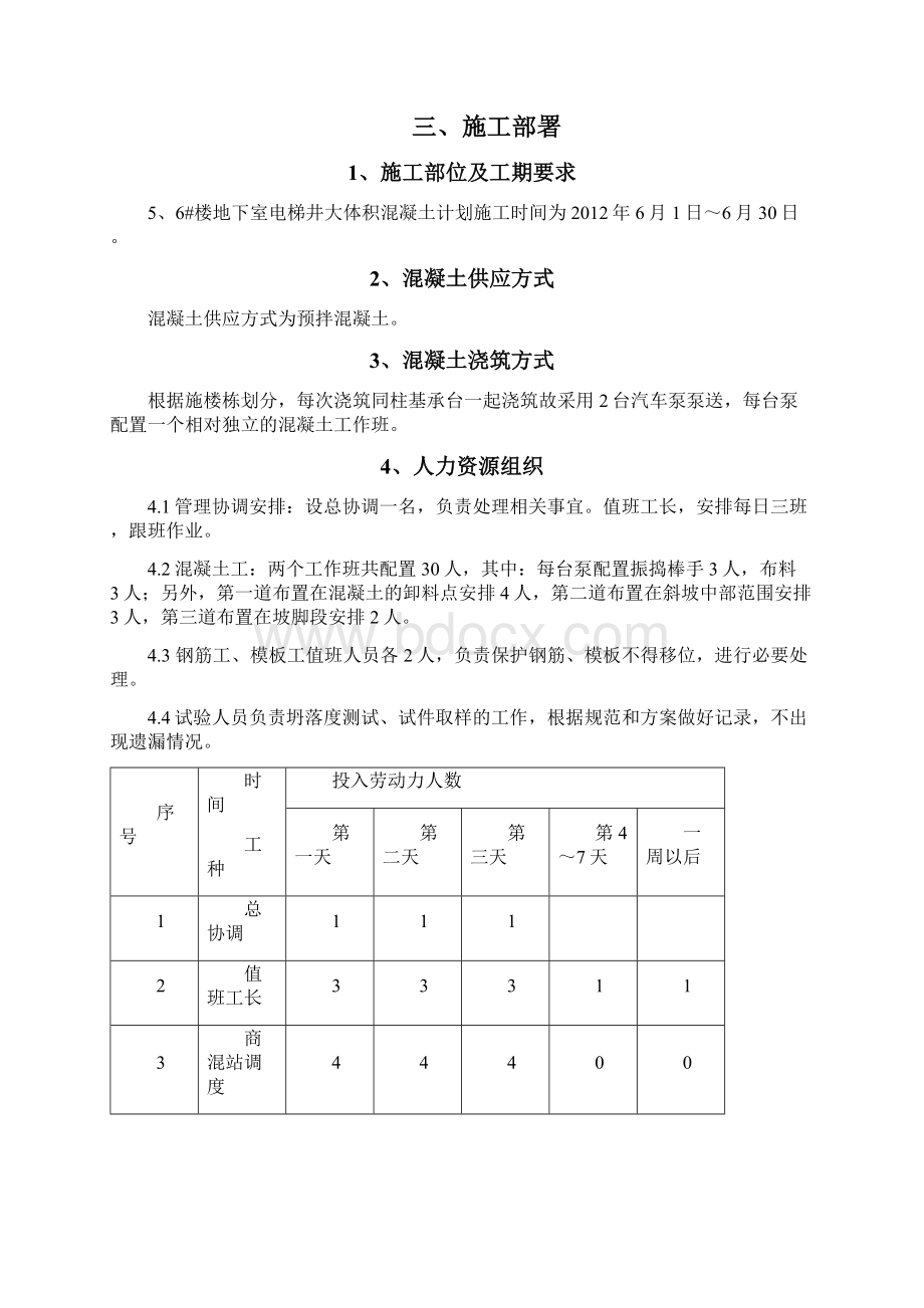 大体积砼施工组织设计文档格式.docx_第2页