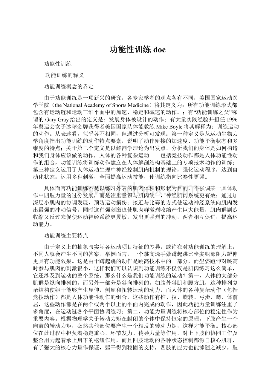 功能性训练doc文档格式.docx