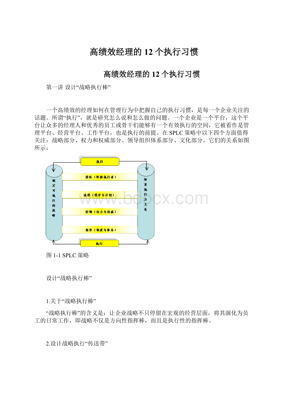 高绩效经理的12个执行习惯.docx