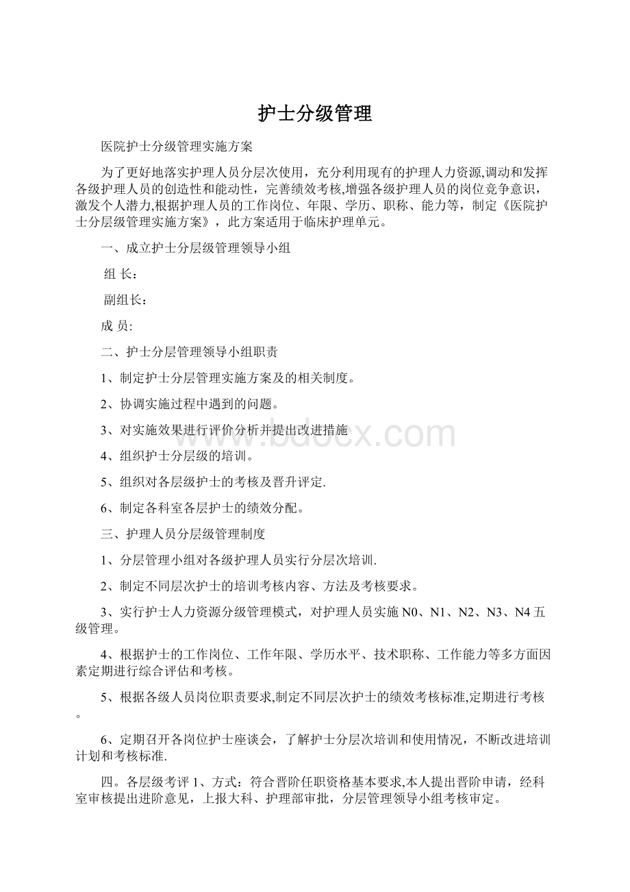 护士分级管理Word文件下载.docx_第1页