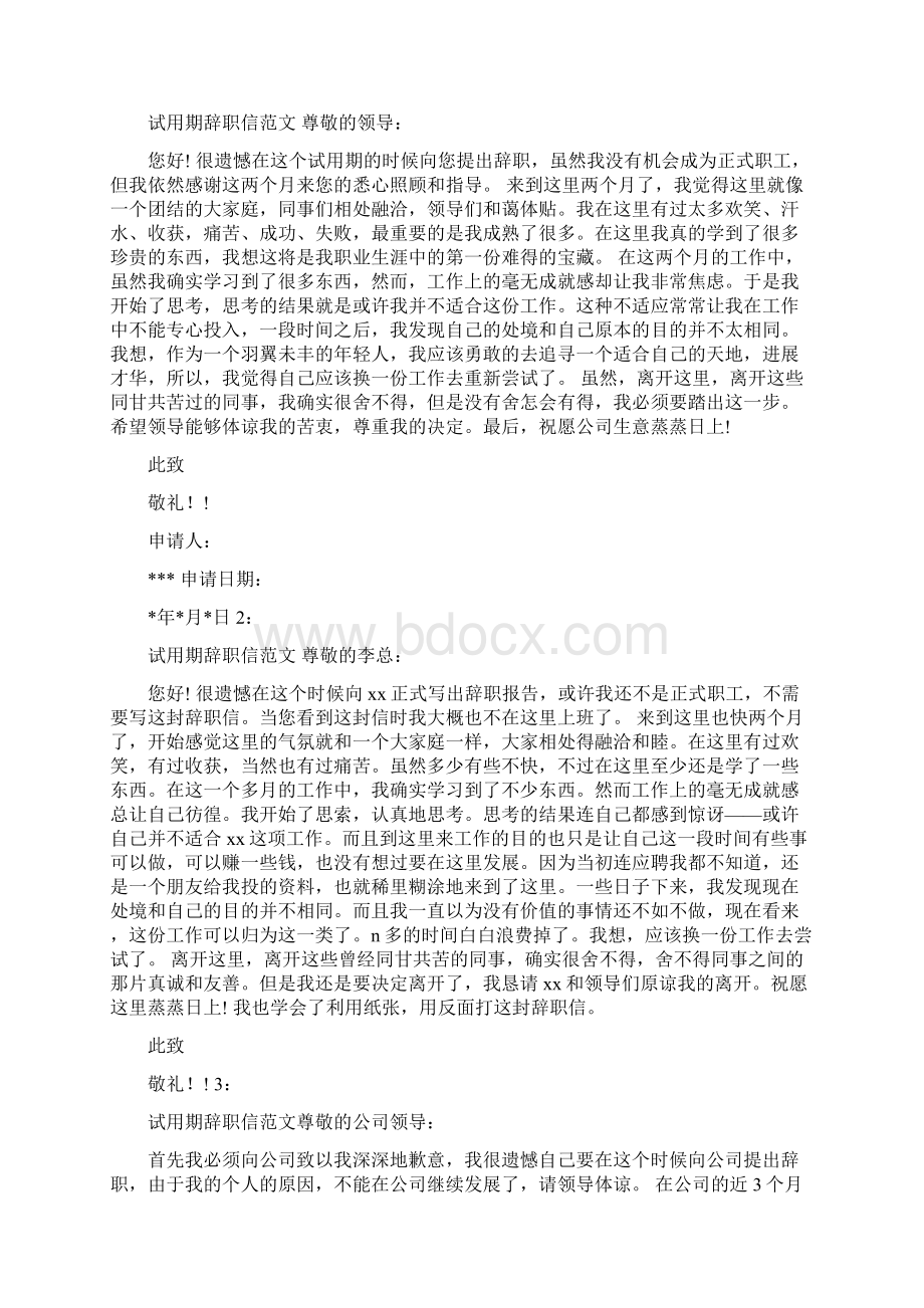 试用期结束后的辞职信范文.docx_第2页
