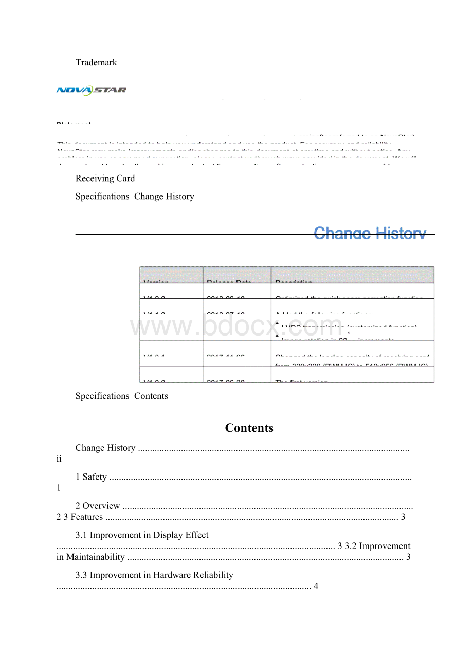 诺瓦科技LED显示屏全彩接收卡A7参数说明书英文版.docx_第2页