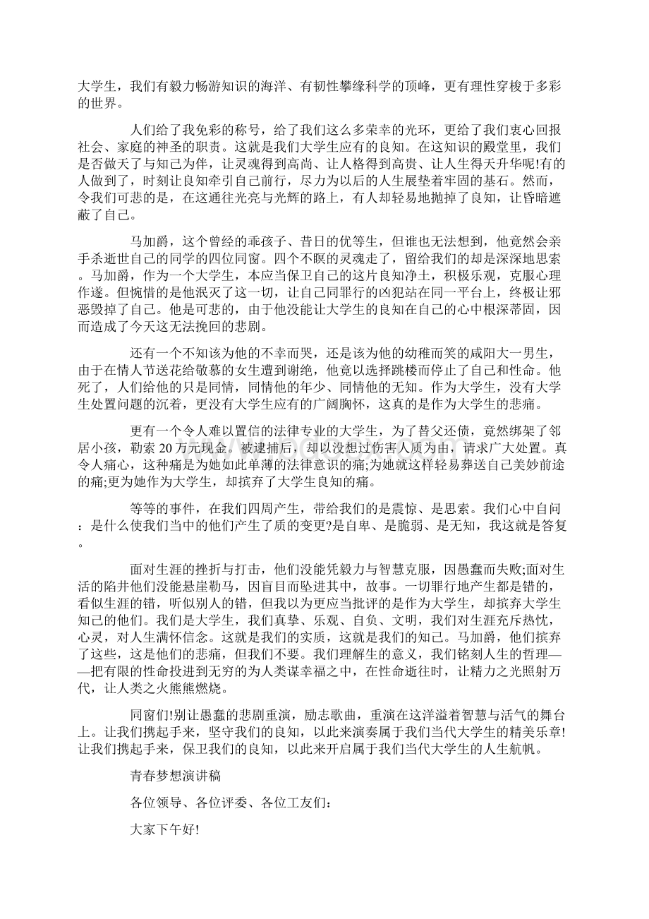 青春梦想演讲稿经典.docx_第2页