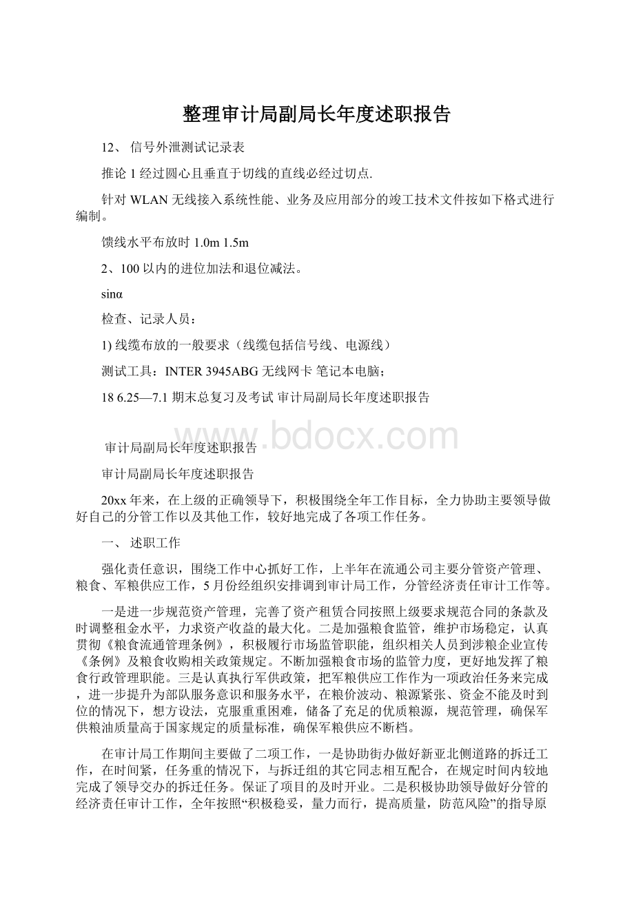 整理审计局副局长年度述职报告.docx