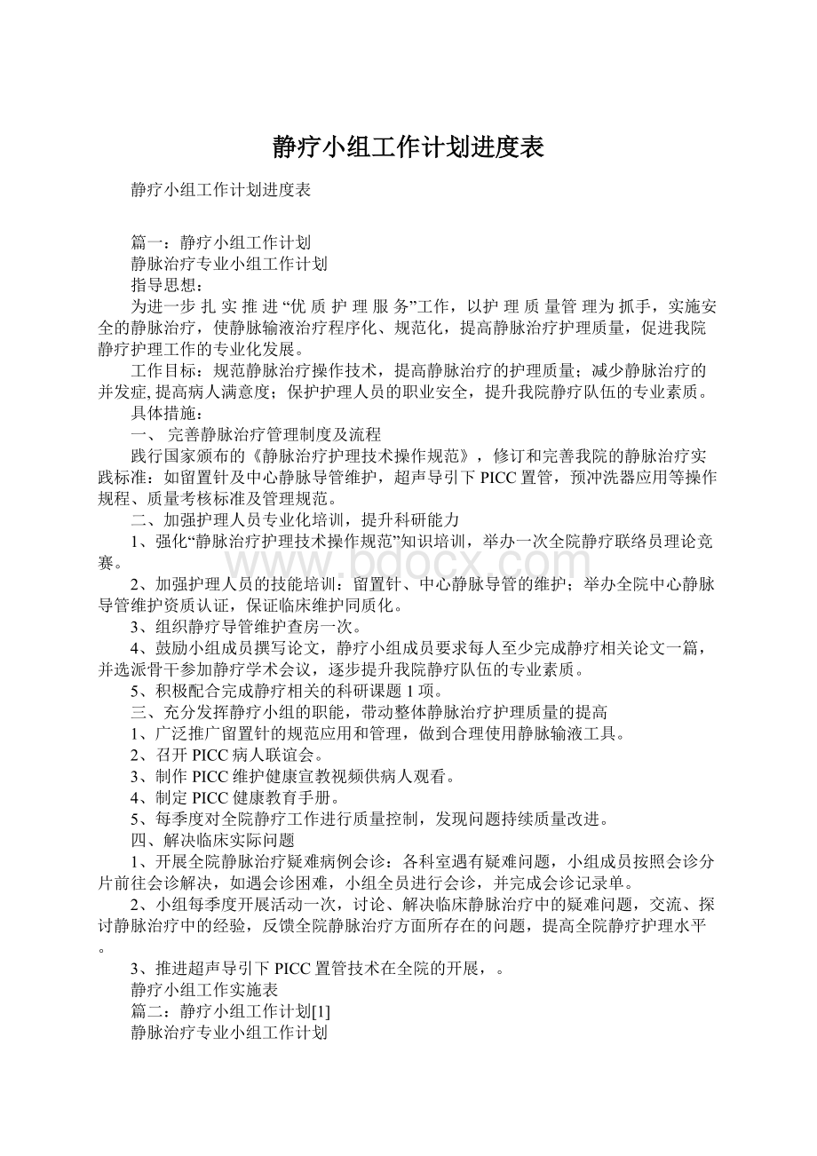 静疗小组工作计划进度表.docx_第1页