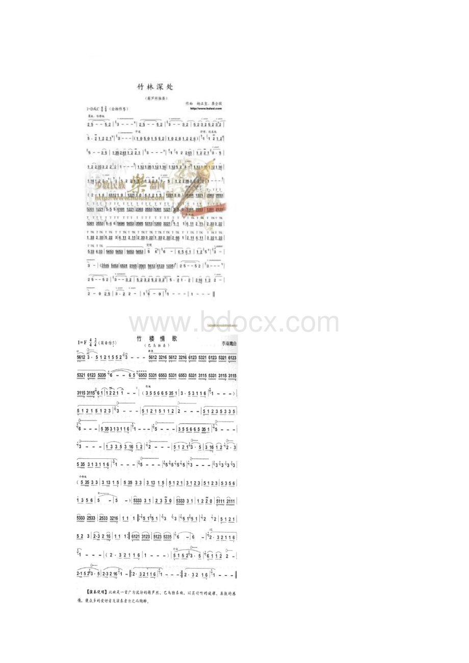 葫芦丝经典曲谱大全Word下载.docx_第2页