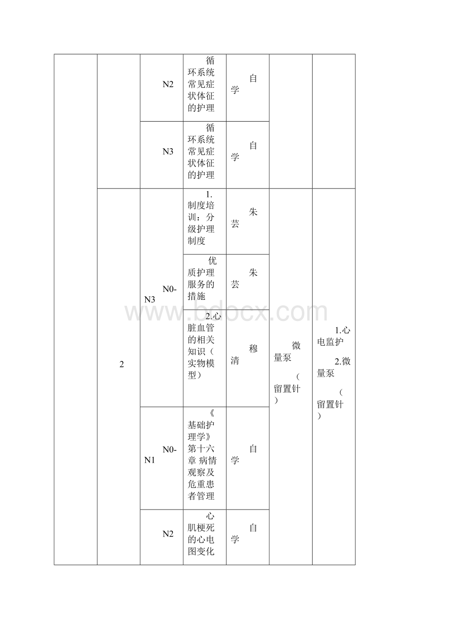 内科护士分层级培训计划.docx_第2页