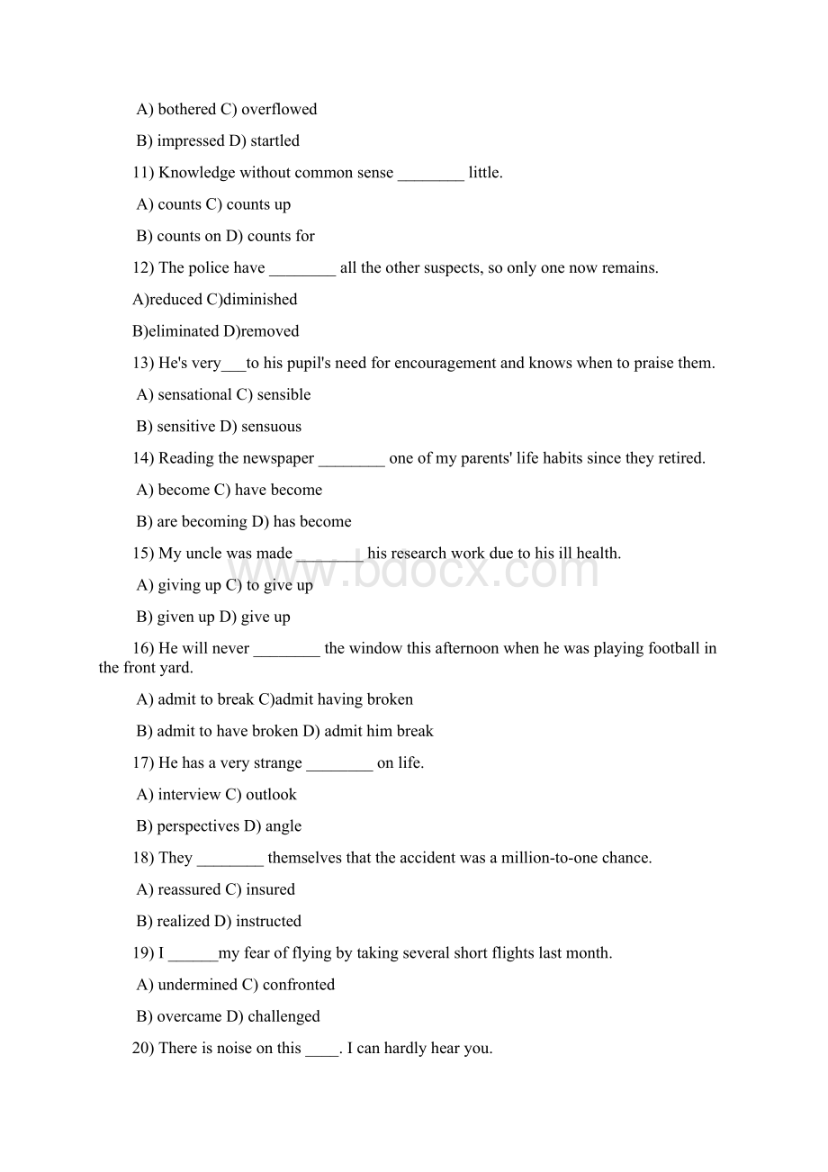 新编大学英语3复习资料单元quiz.docx_第2页