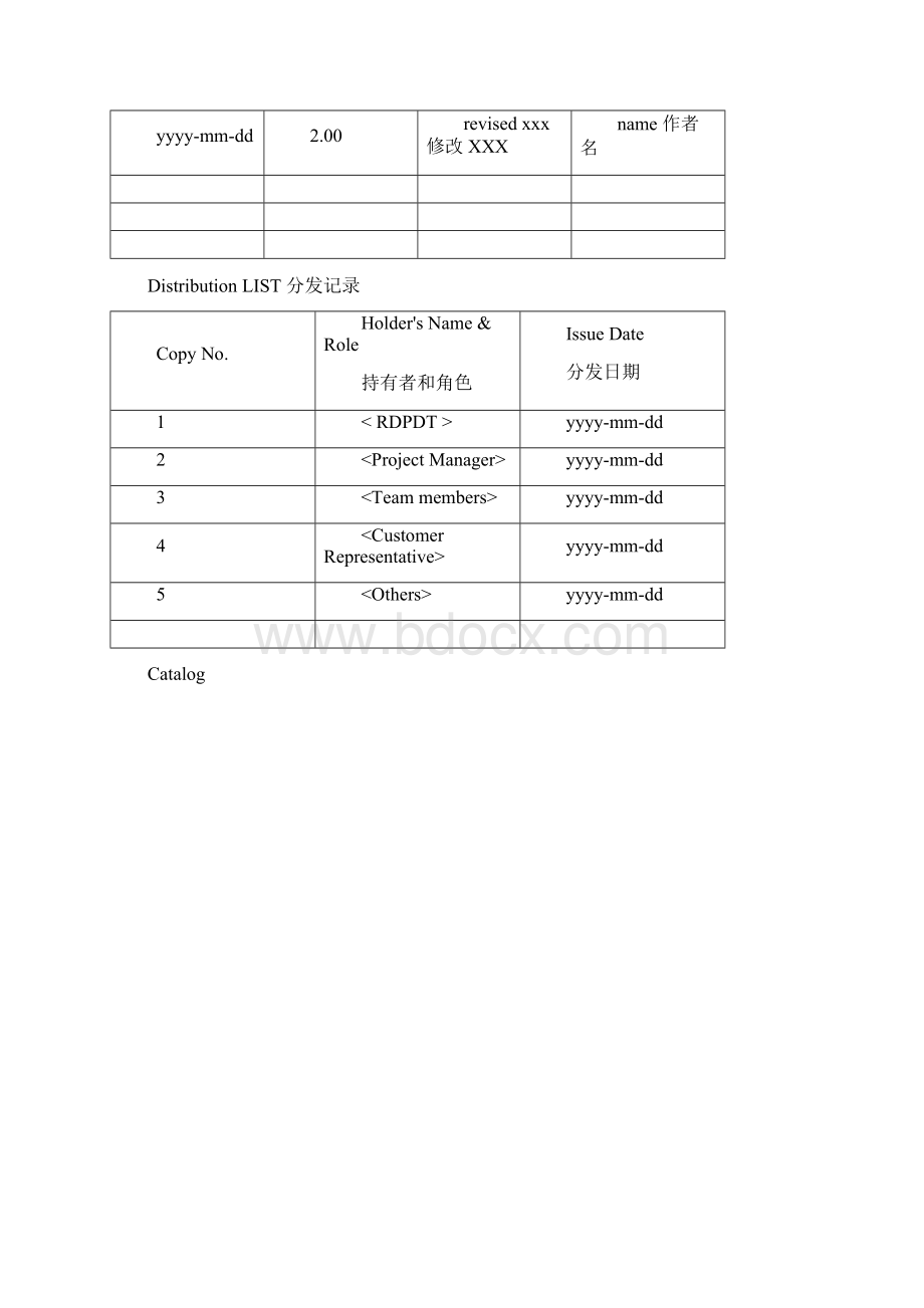 项目管理计划书经典模板.docx_第2页