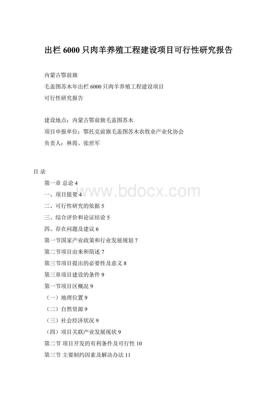 出栏6000只肉羊养殖工程建设项目可行性研究报告.docx