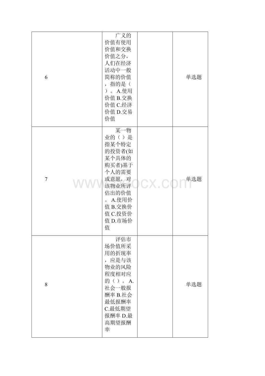 物业经营管理第04章收益性物业价值评估练习题.docx_第3页