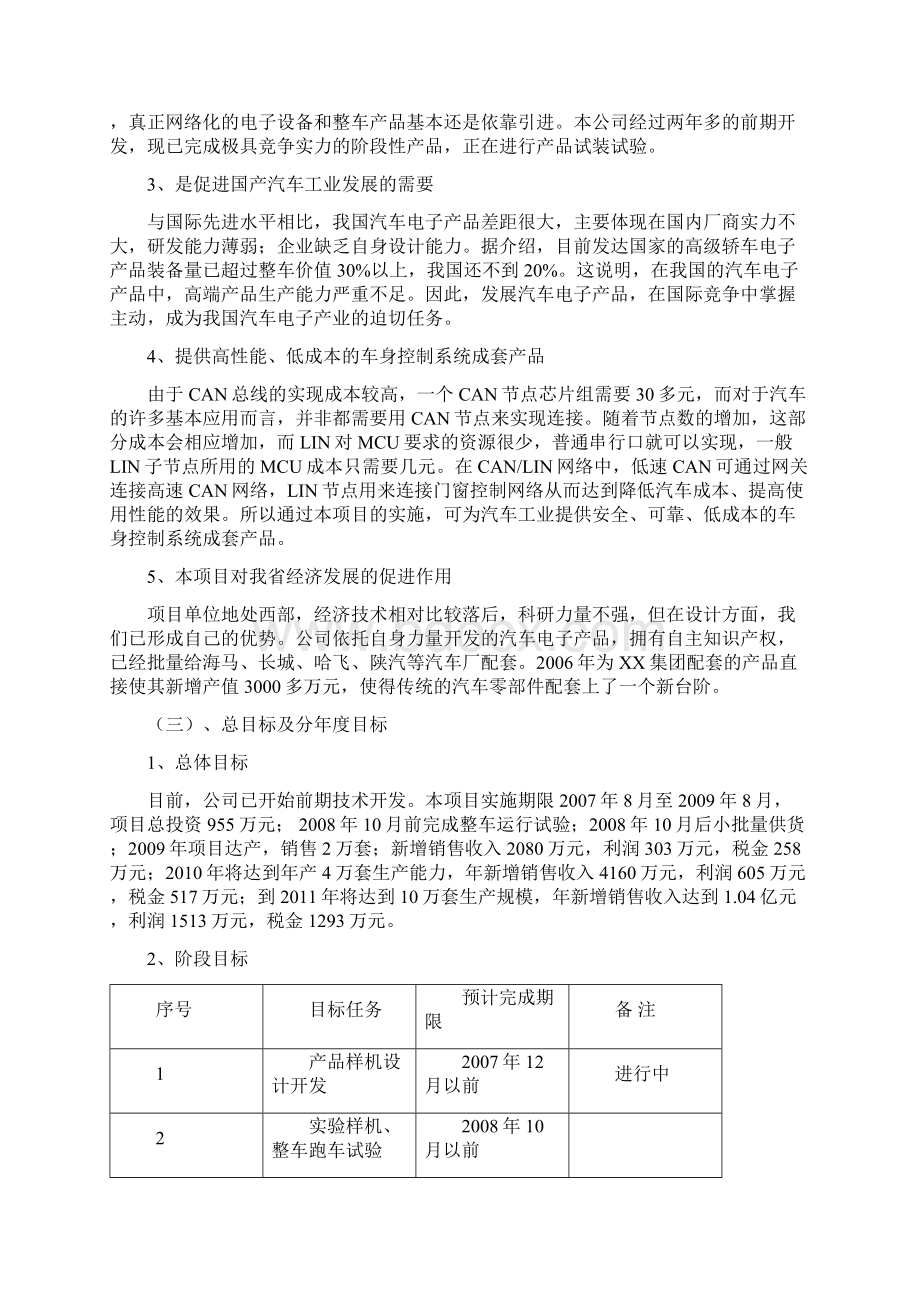 汽车车身网络控制系统开发可行性研究报告Word格式文档下载.docx_第2页