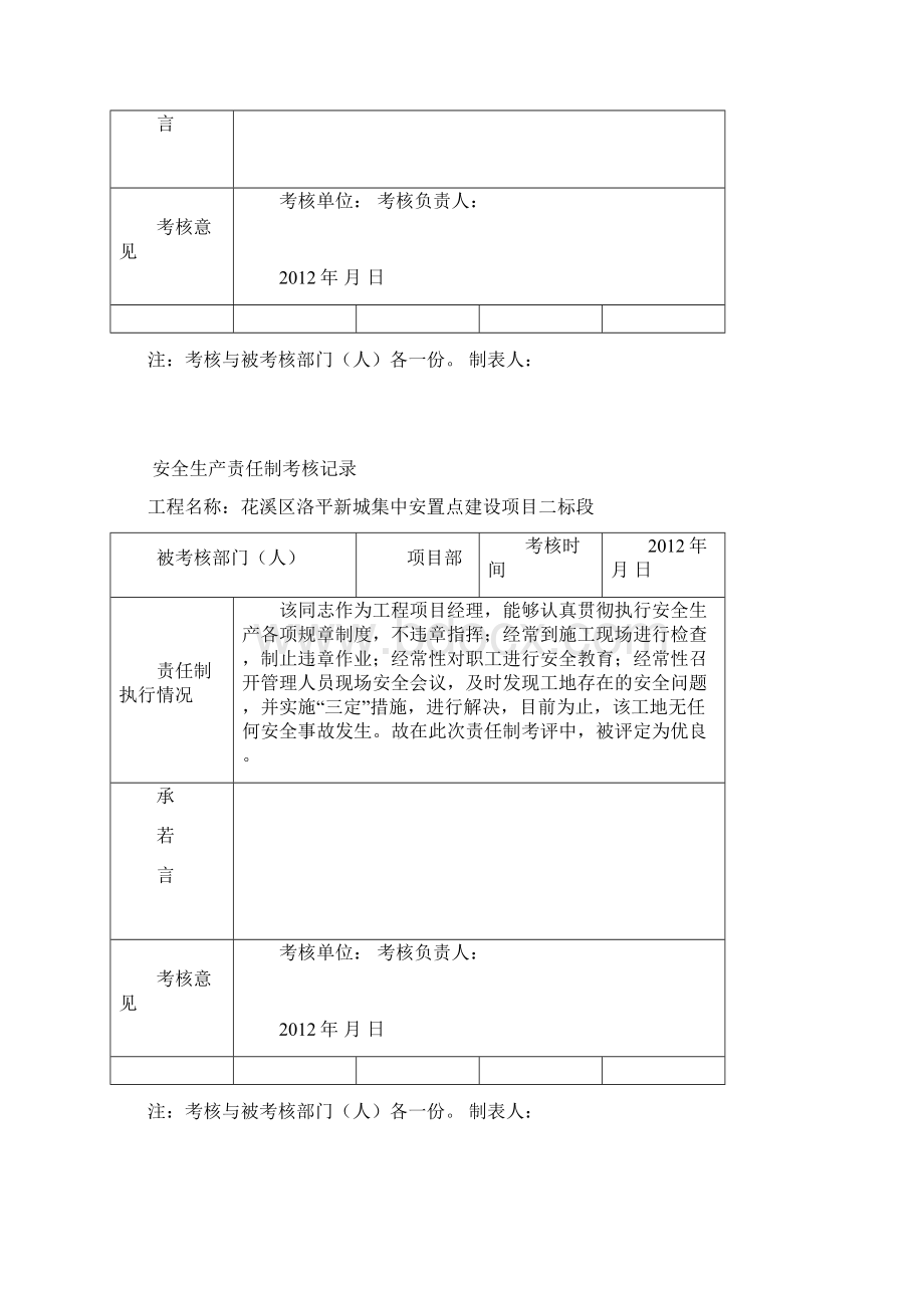 04各级各部门安全生产责任制执行情况与考核记录向Word文档下载推荐.docx_第2页