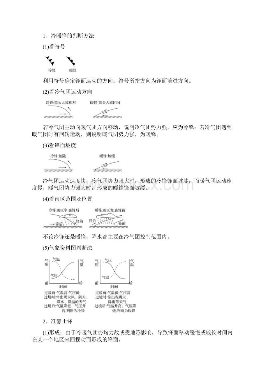 最新高中地理 第二章 234 常见的天气系统学案 湘教版必修1考试专用.docx_第3页