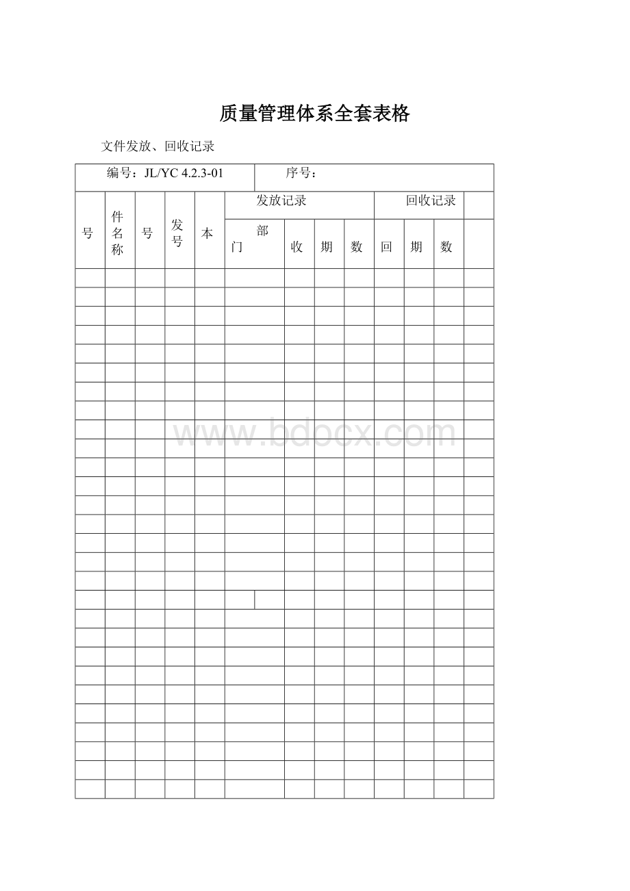 质量管理体系全套表格.docx