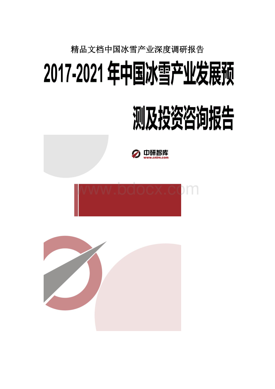 精品文档中国冰雪产业深度调研报告.docx_第1页