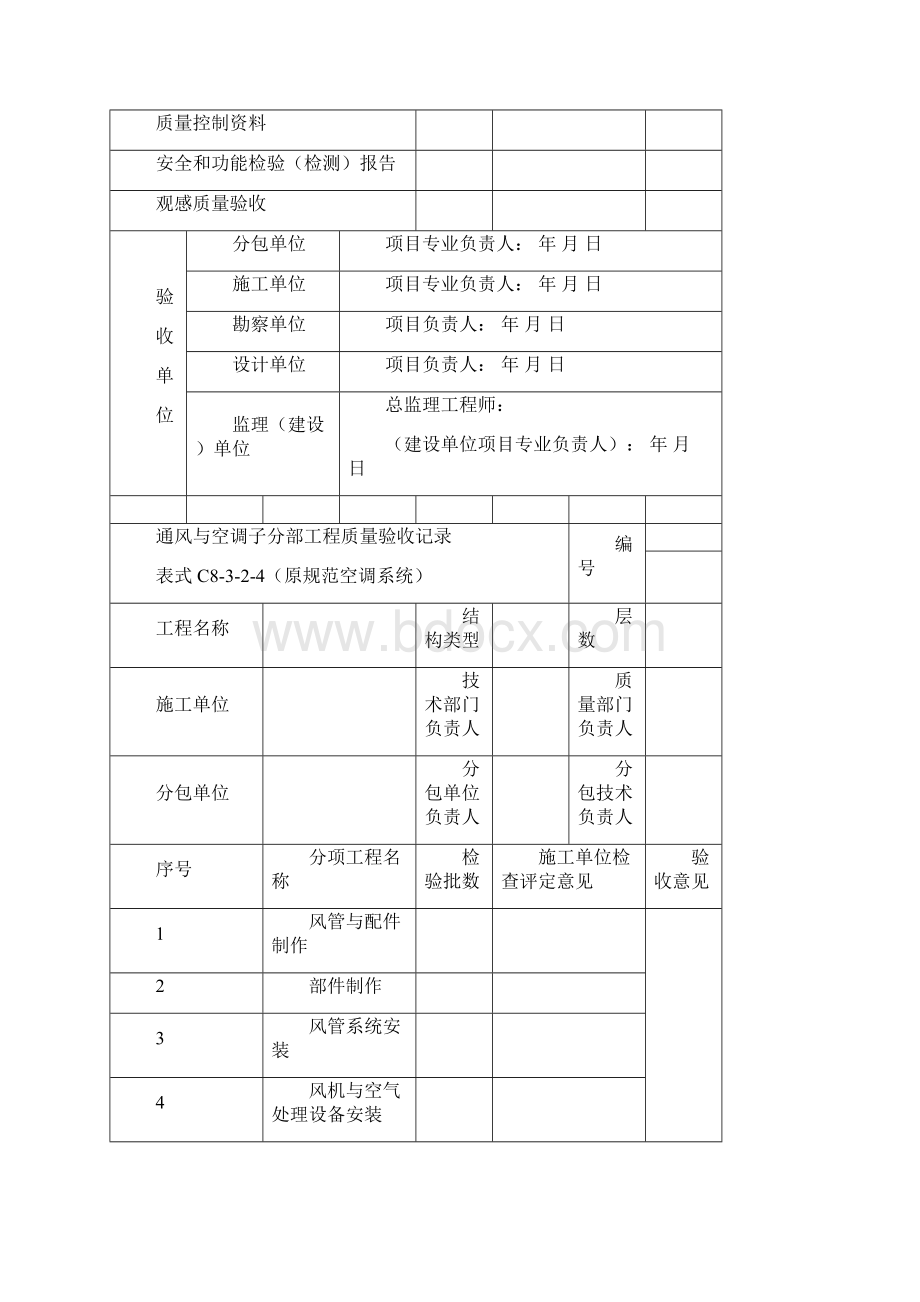 通风与空调子分部工程质量验收记录整套Word格式.docx_第3页