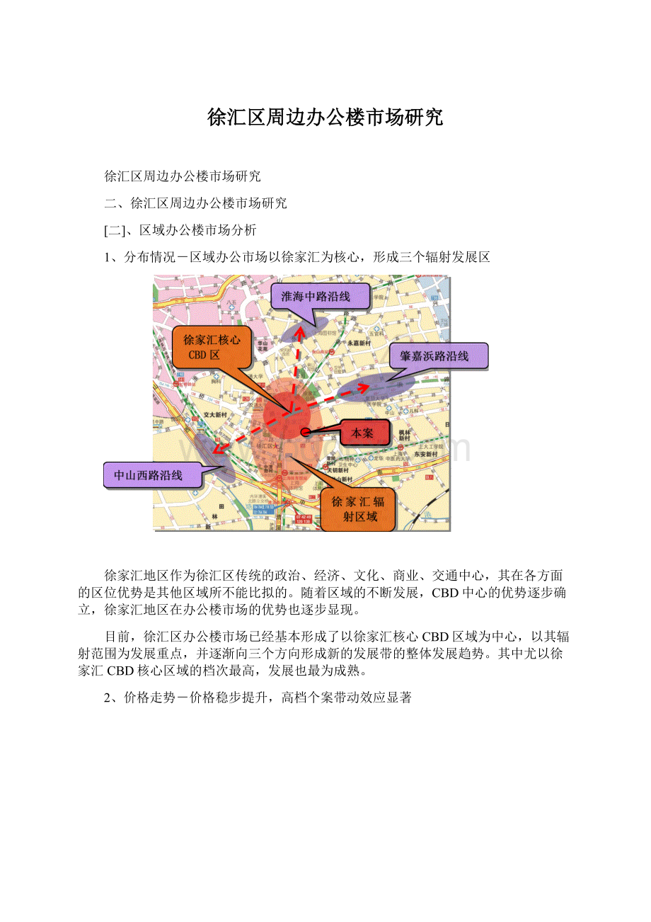 徐汇区周边办公楼市场研究Word文件下载.docx