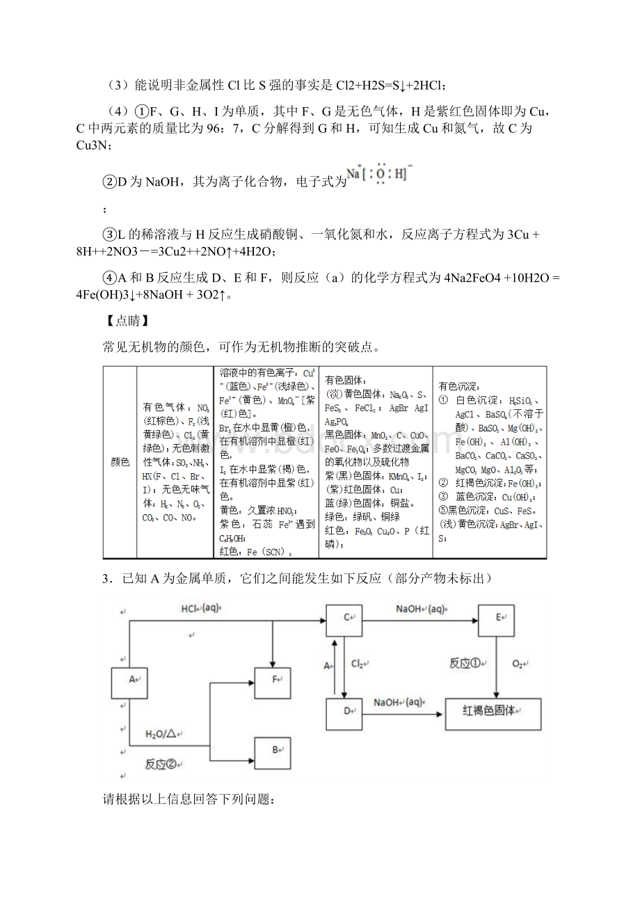 高考化学专题复习高无机综合推断的综合题附答案解析.docx_第3页