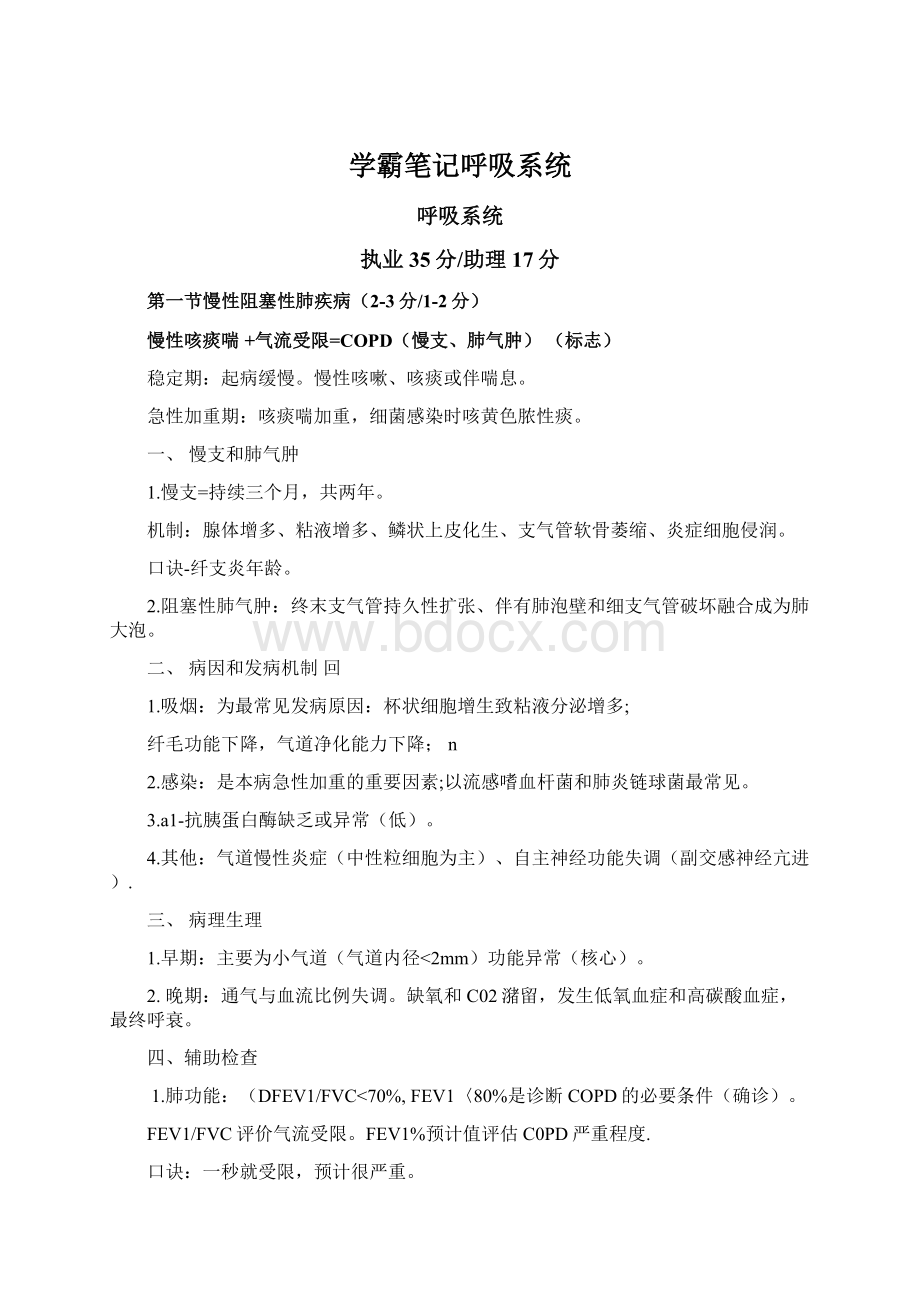 学霸笔记呼吸系统文档格式.docx_第1页