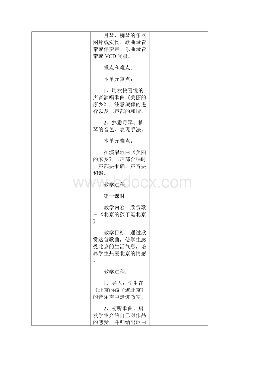 人教版小学五年级下册音乐教案1Word下载.docx_第2页