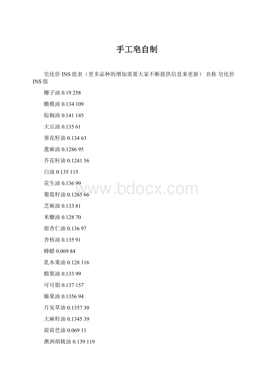 手工皂自制Word文档下载推荐.docx