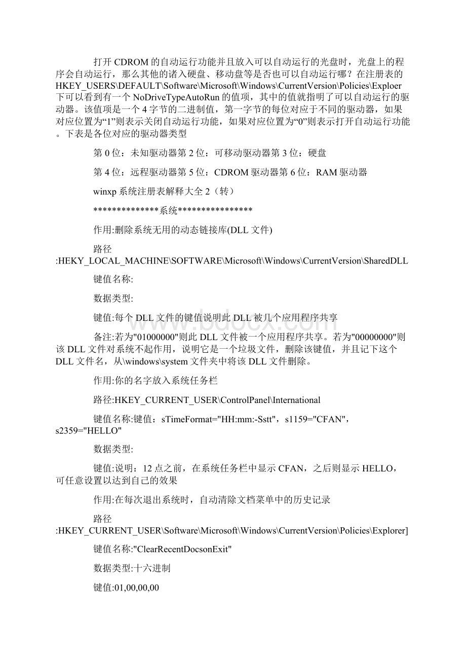 史上很全的注册表修改大全.docx_第3页