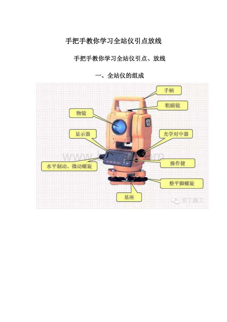 手把手教你学习全站仪引点放线.docx_第1页