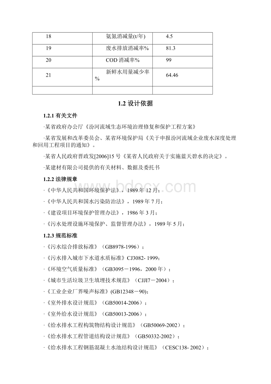 混凝土外加剂生产废水深度处理及回用工程项目可行性研究报告.docx_第3页