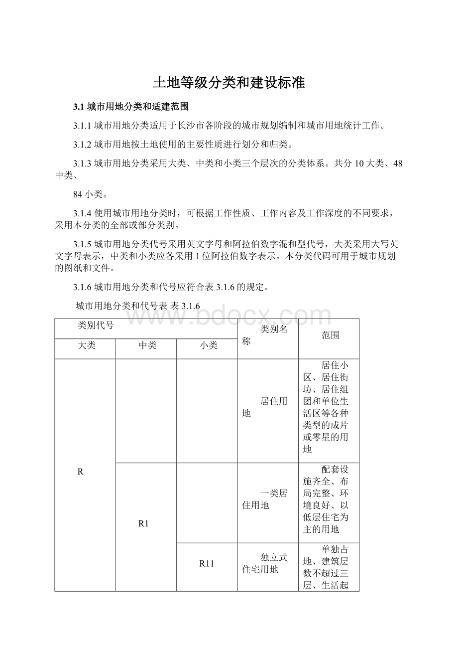 土地等级分类和建设标准.docx