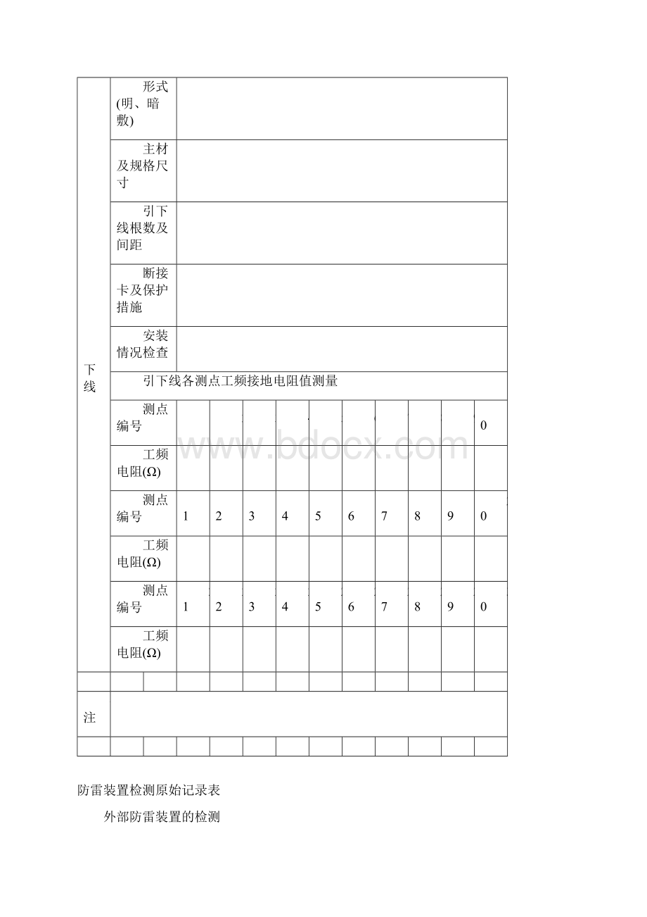 防雷装置检测原始记录表Word文档下载推荐.docx_第3页