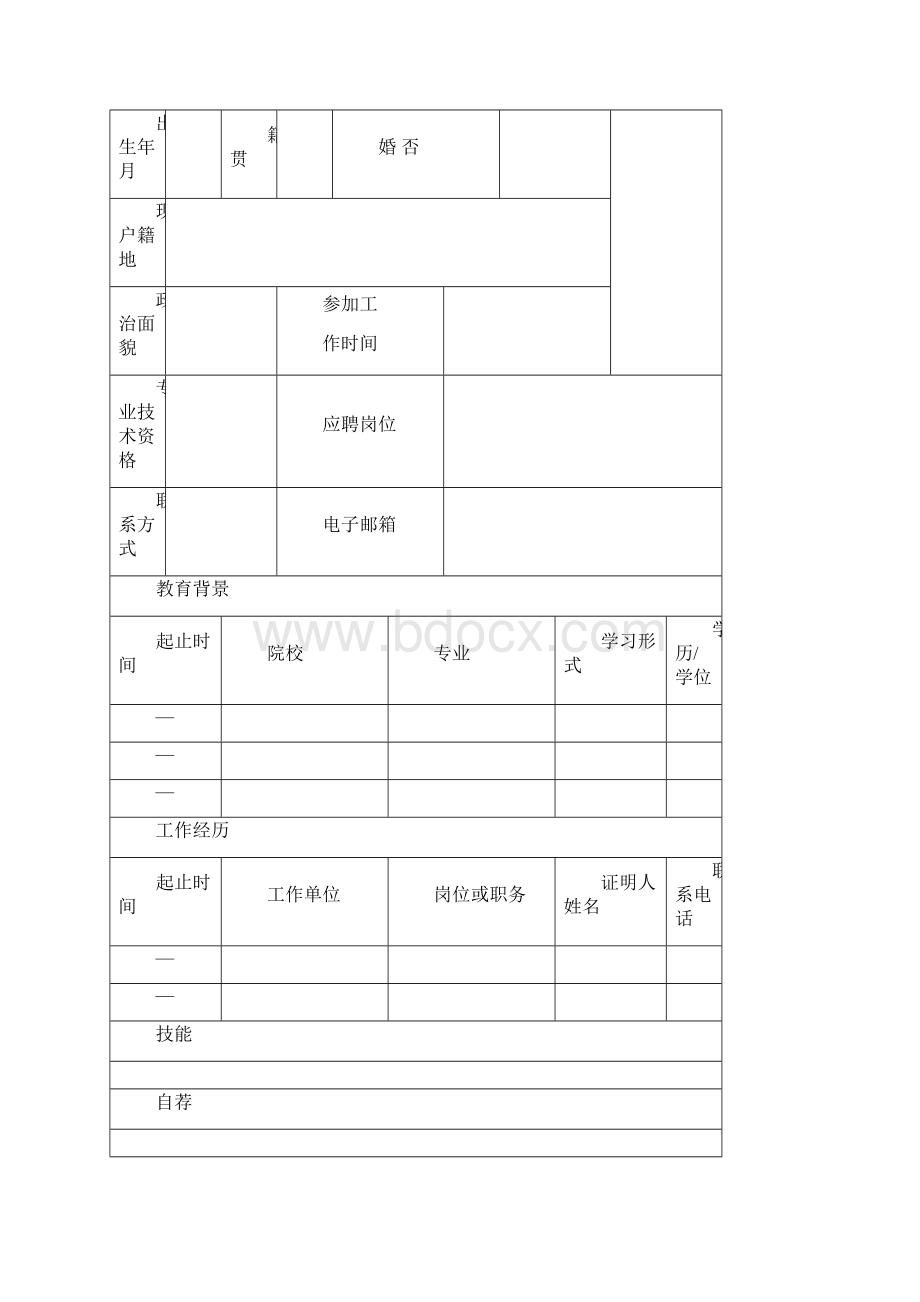 大学生个人简历模板Word格式文档下载.docx_第2页