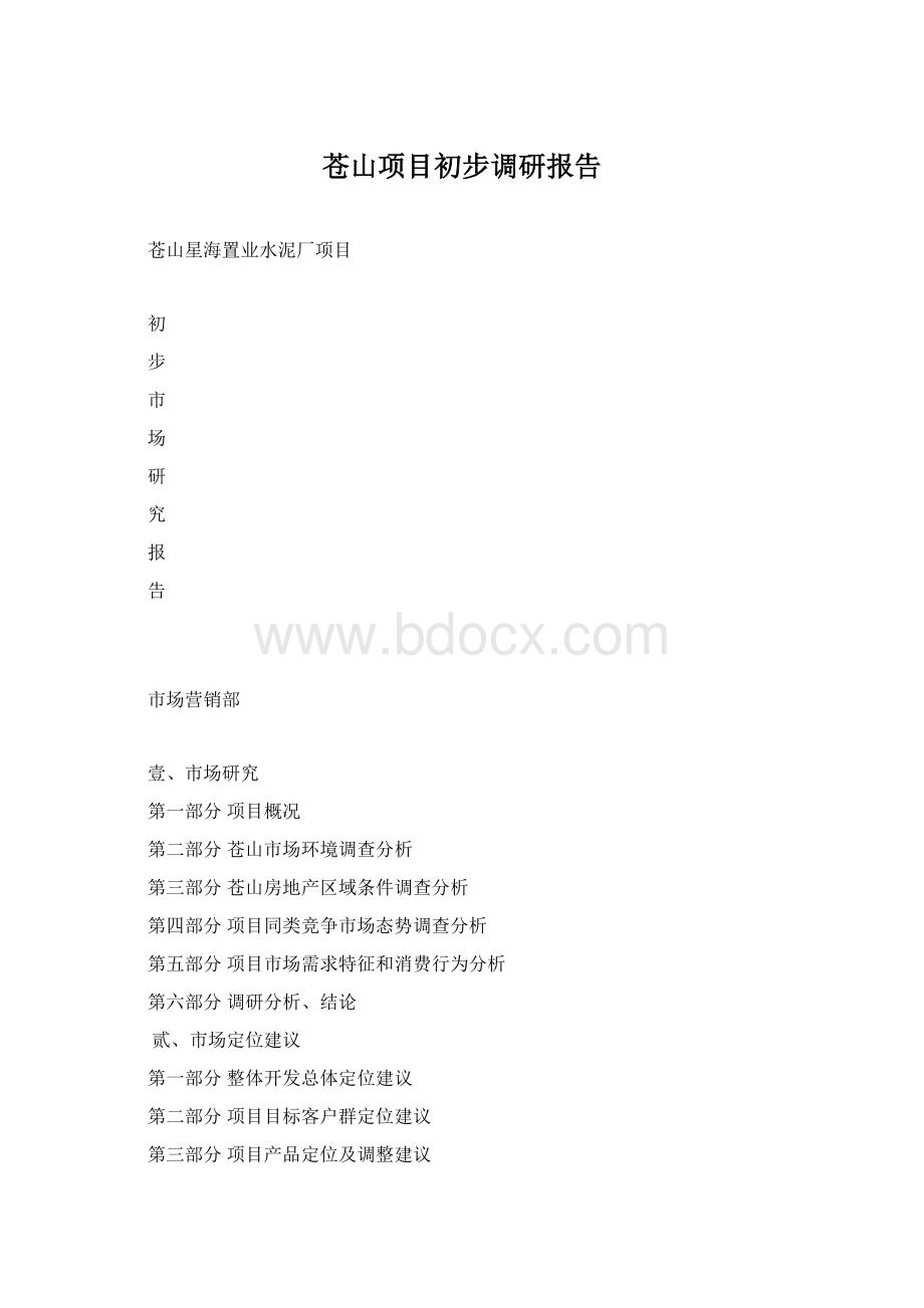 苍山项目初步调研报告.docx_第1页