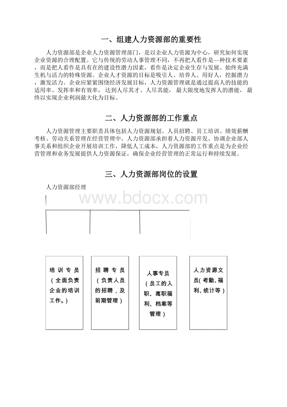 关于组建人力资源部的可行性报告.docx_第2页