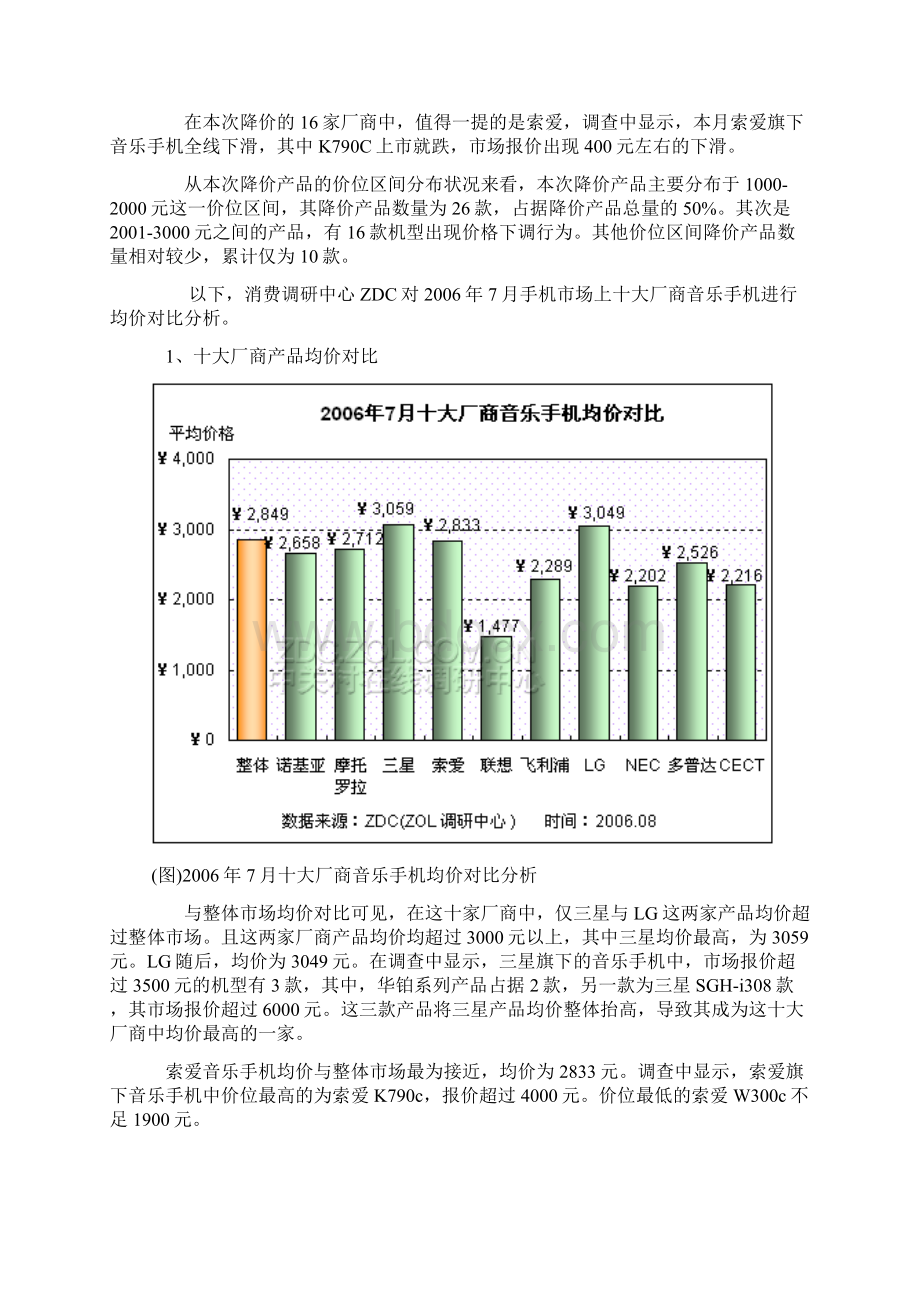 某某年月音乐手机市场价格走势分析报告Word下载.docx_第3页