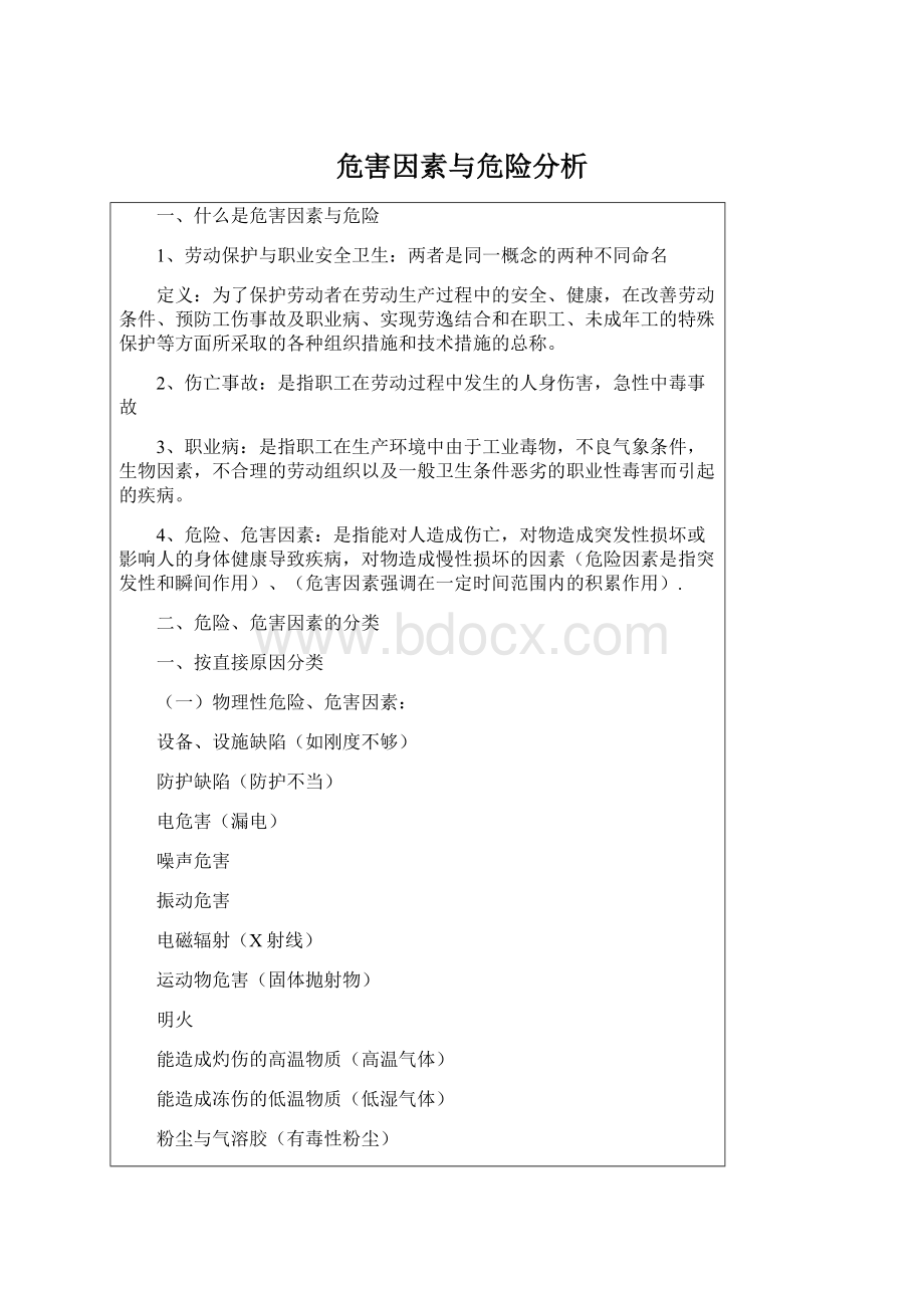 危害因素与危险分析Word格式.docx_第1页