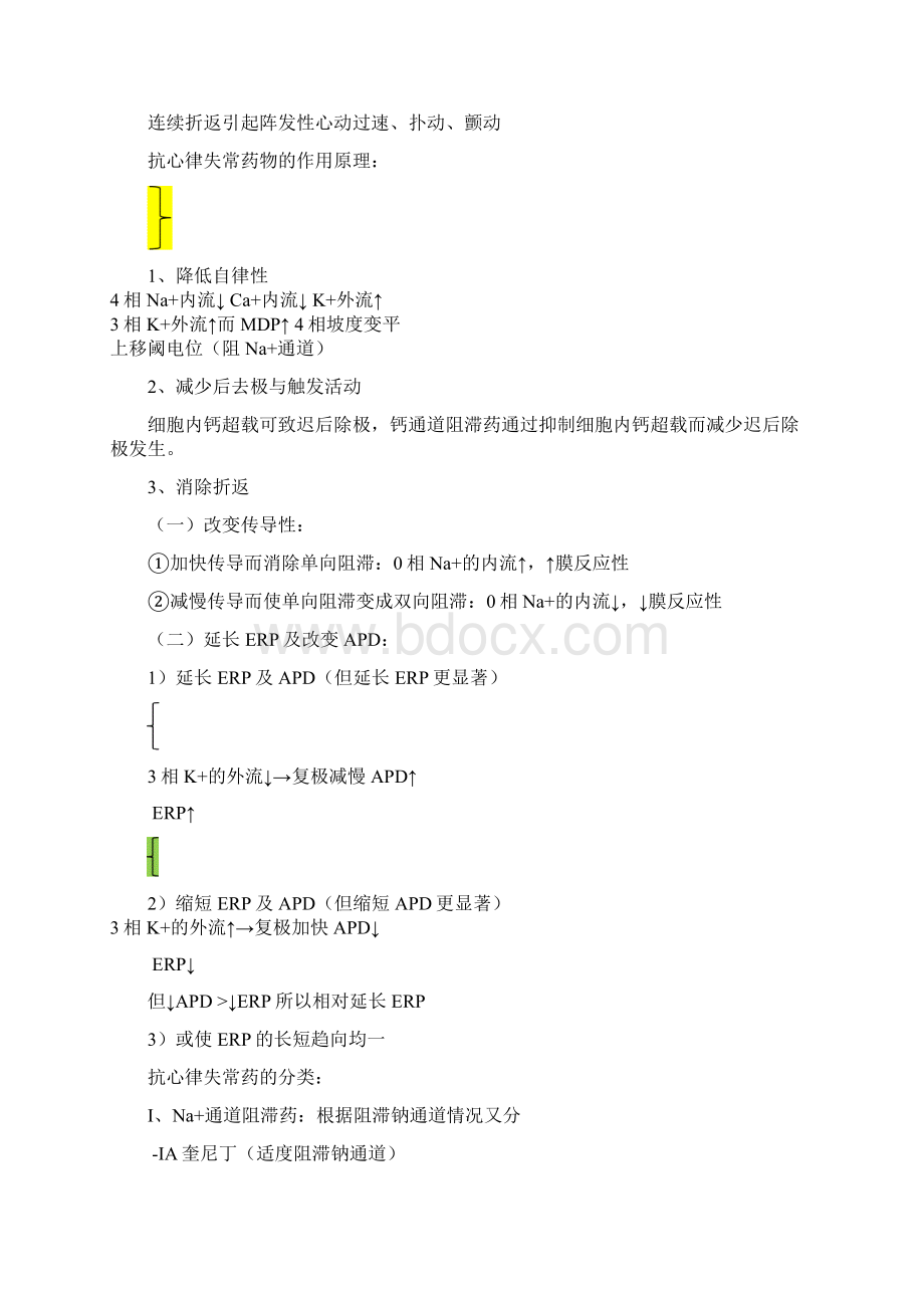 药理学笔记整理之抗心律失常药和利尿脱水药文档格式.docx_第3页