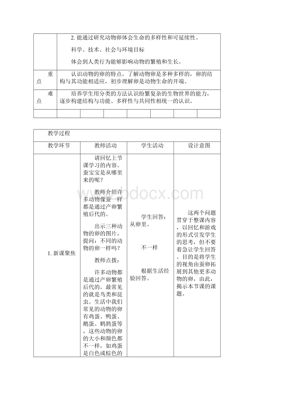 22 认识其他动物的卵教案.docx_第2页