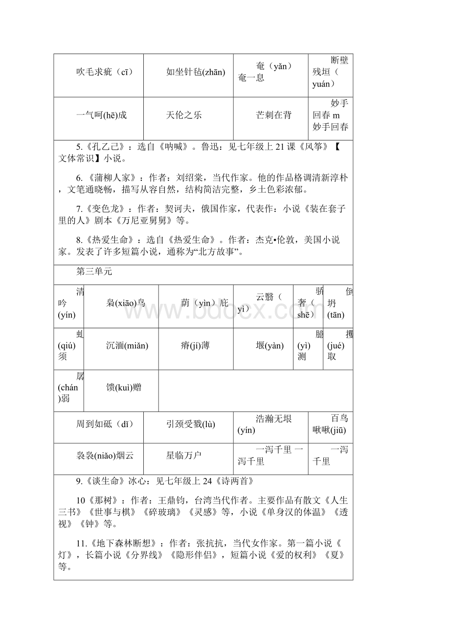 中考语文字词文学常识整理自己整理的七上到九下都有Word格式.docx_第2页