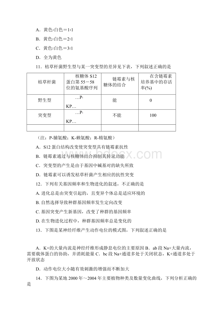 届北京市石景山区高三上学期期末考试生物试题.docx_第3页