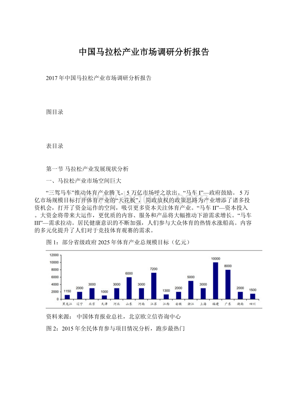 中国马拉松产业市场调研分析报告Word文档格式.docx_第1页