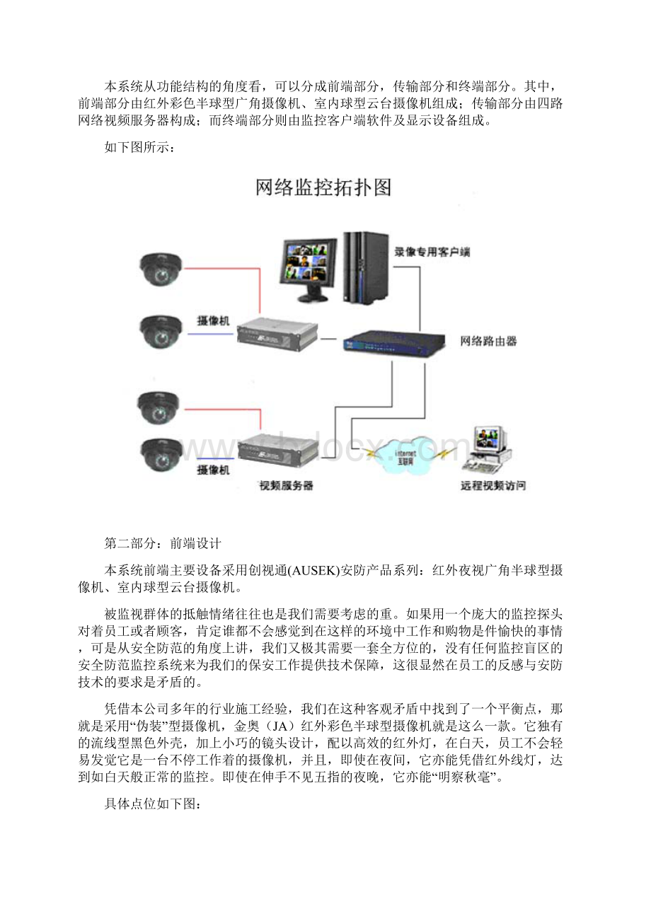 店铺商铺视频监控方案说明Word格式.docx_第2页