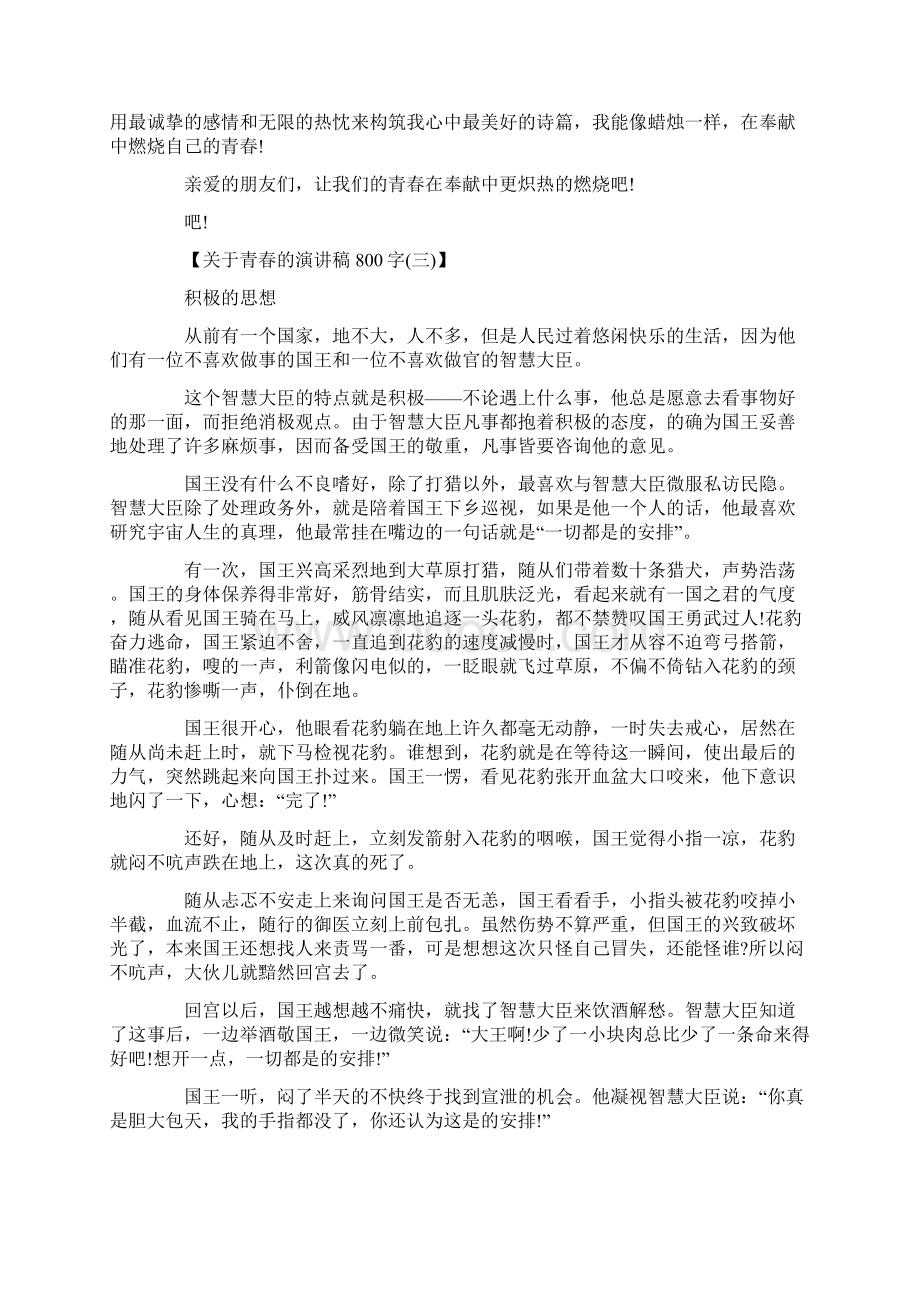 关于青春的演讲稿800字Word下载.docx_第3页