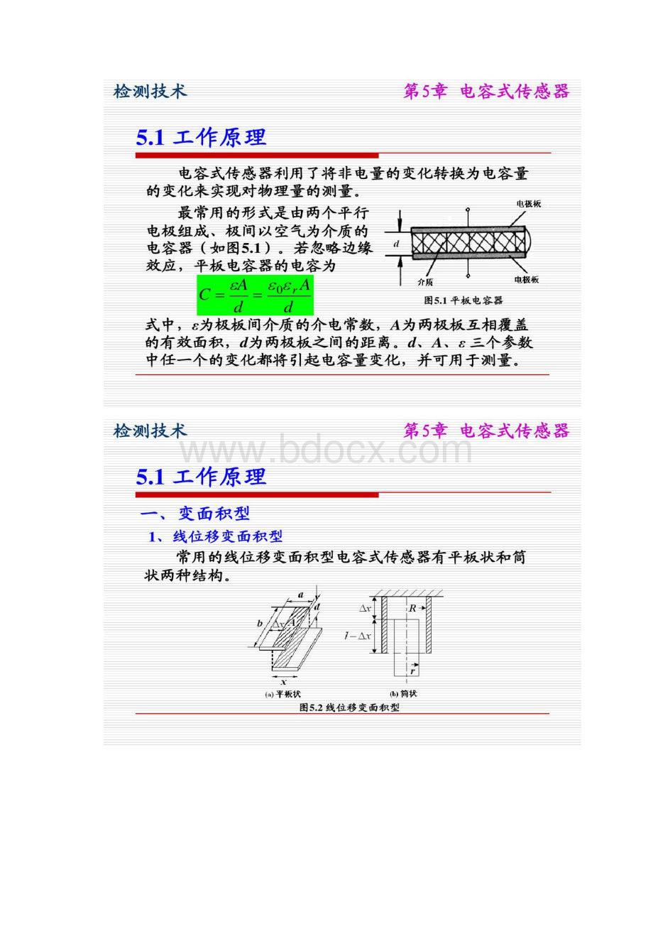 传感器与检测技术第5章 电容式传感器重点Word下载.docx_第2页