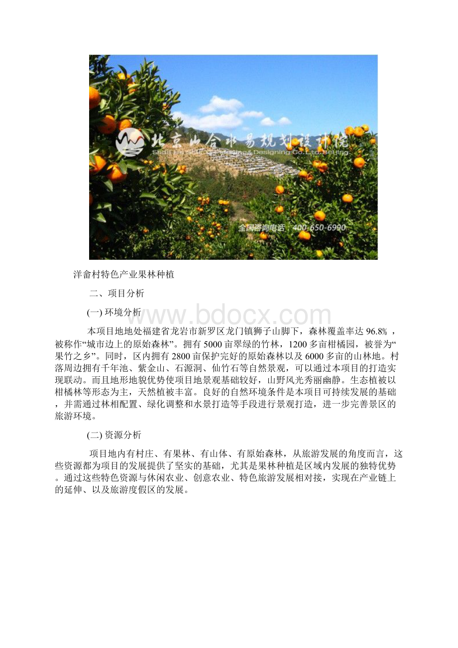 龙岩洋畲原乡生态旅游度假区修建性详细规划.docx_第3页