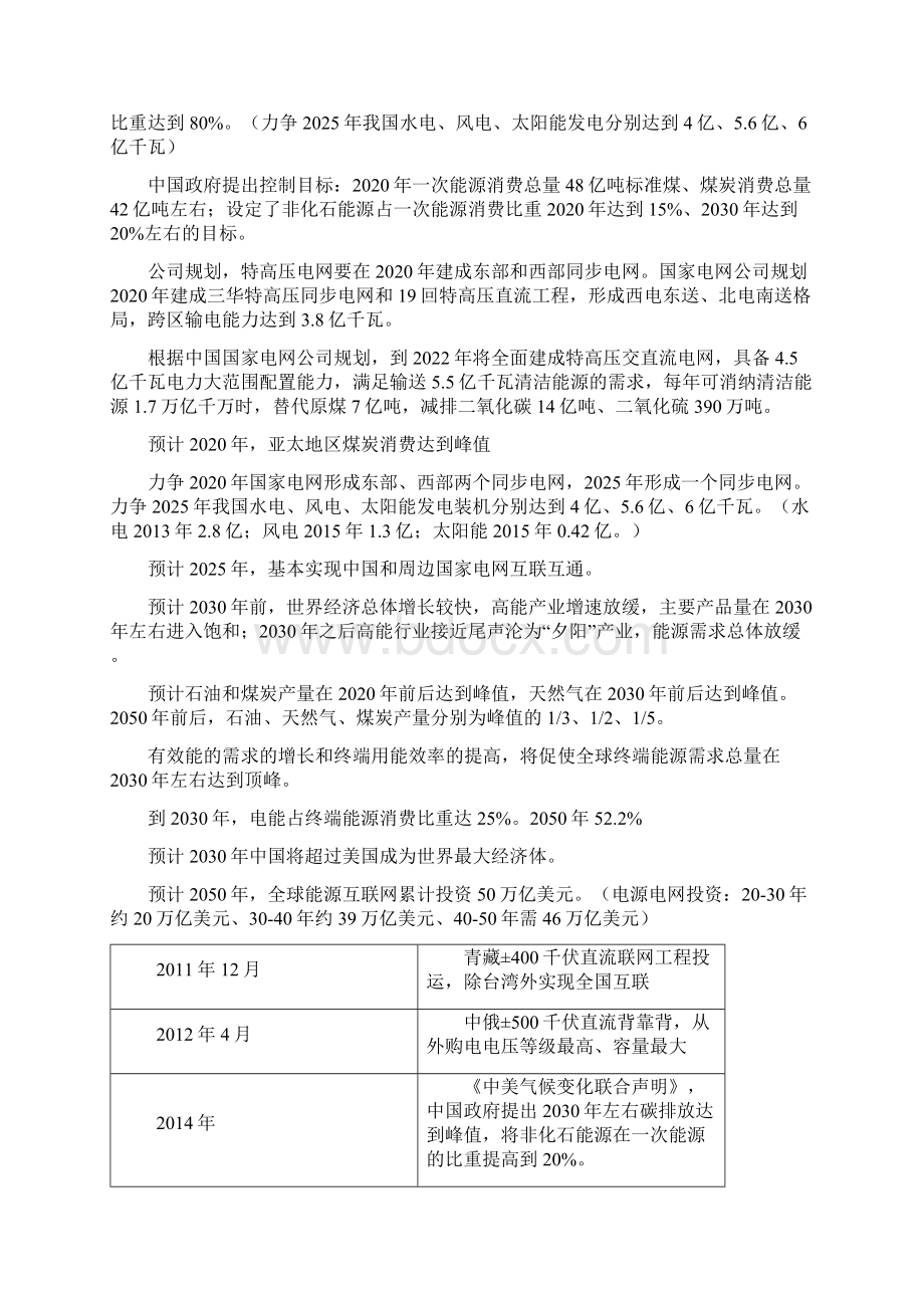 全球能源互联网实事论述知识点汇总.docx_第3页