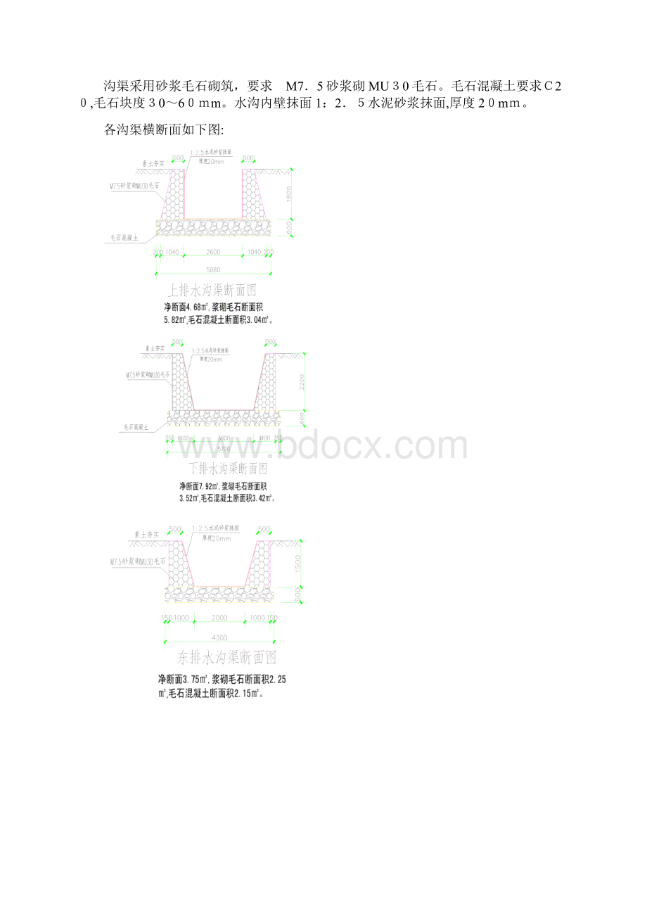 引水渠挡墙和护坡施工方案Word格式.docx_第3页