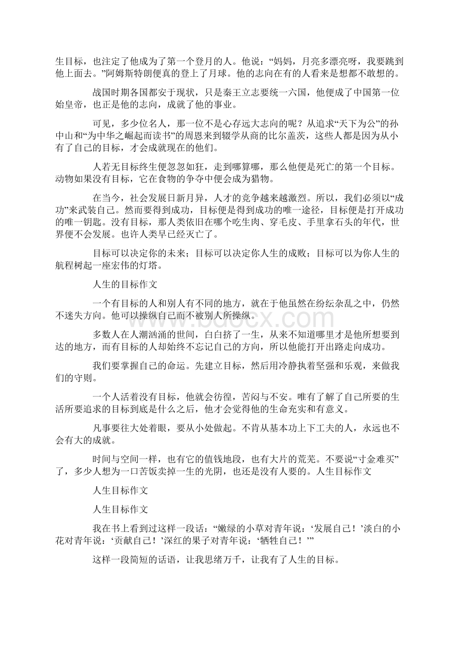 以目标为话题的作文目标的作文文档格式.docx_第2页